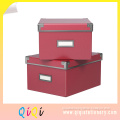 red foldable metal wrapping style paper storage box